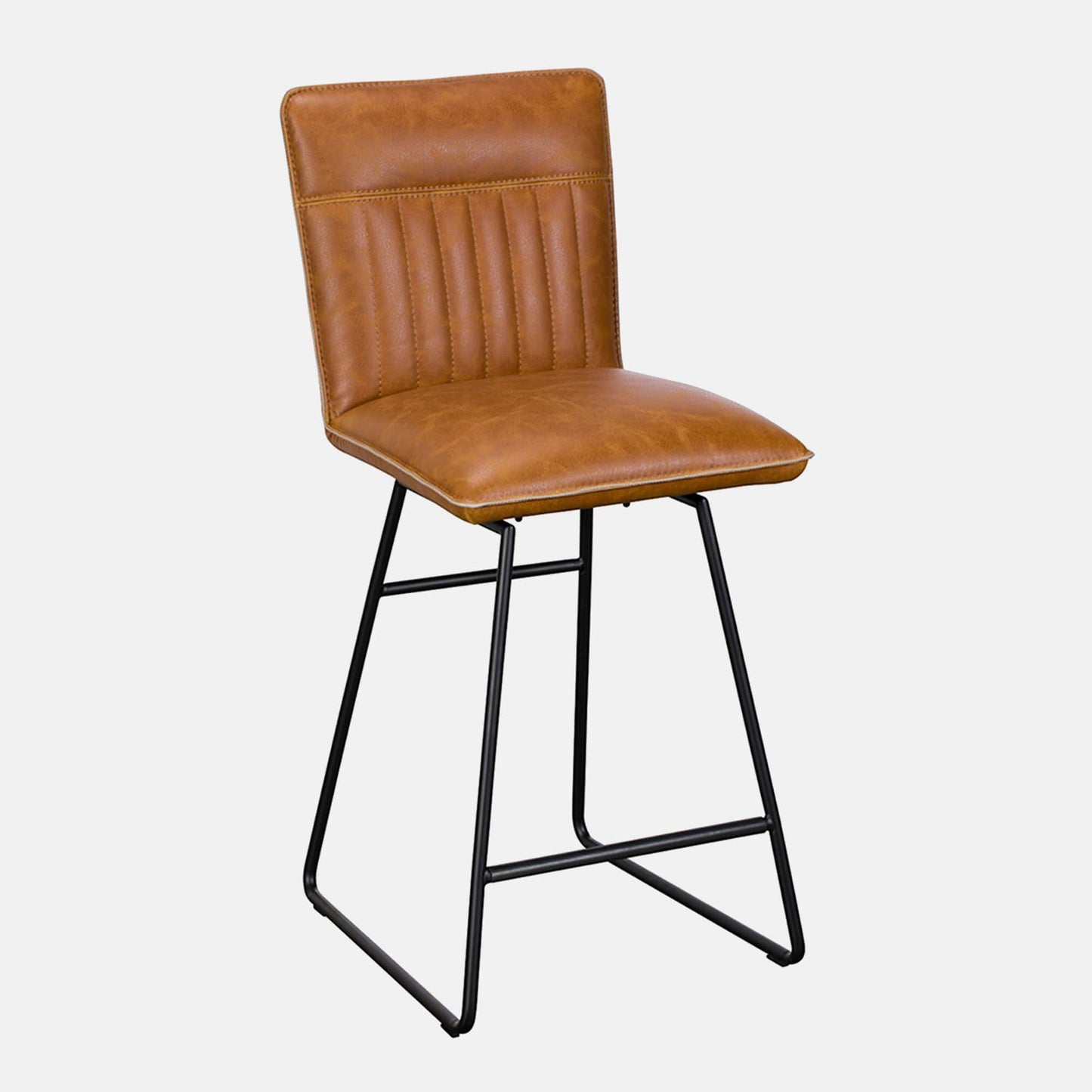 Copper - Swivel Bar Stool In PU Leather
