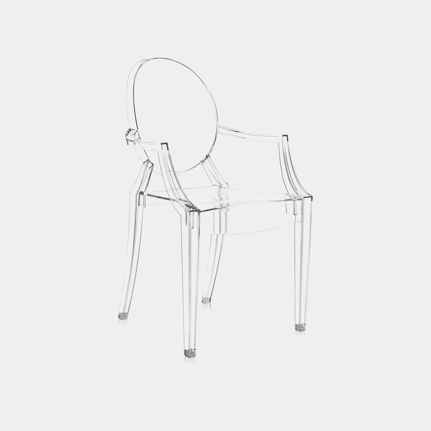Louis - Dining Armchair In Crystal Ghost Polycarbonate