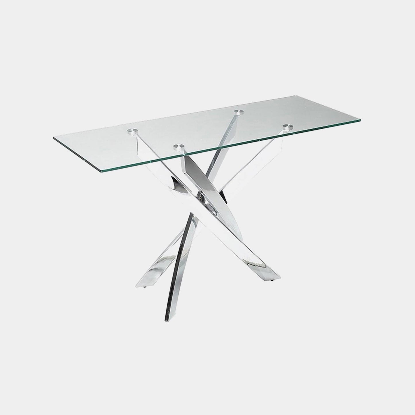 Puzzle - Console Table, Chrome Finish