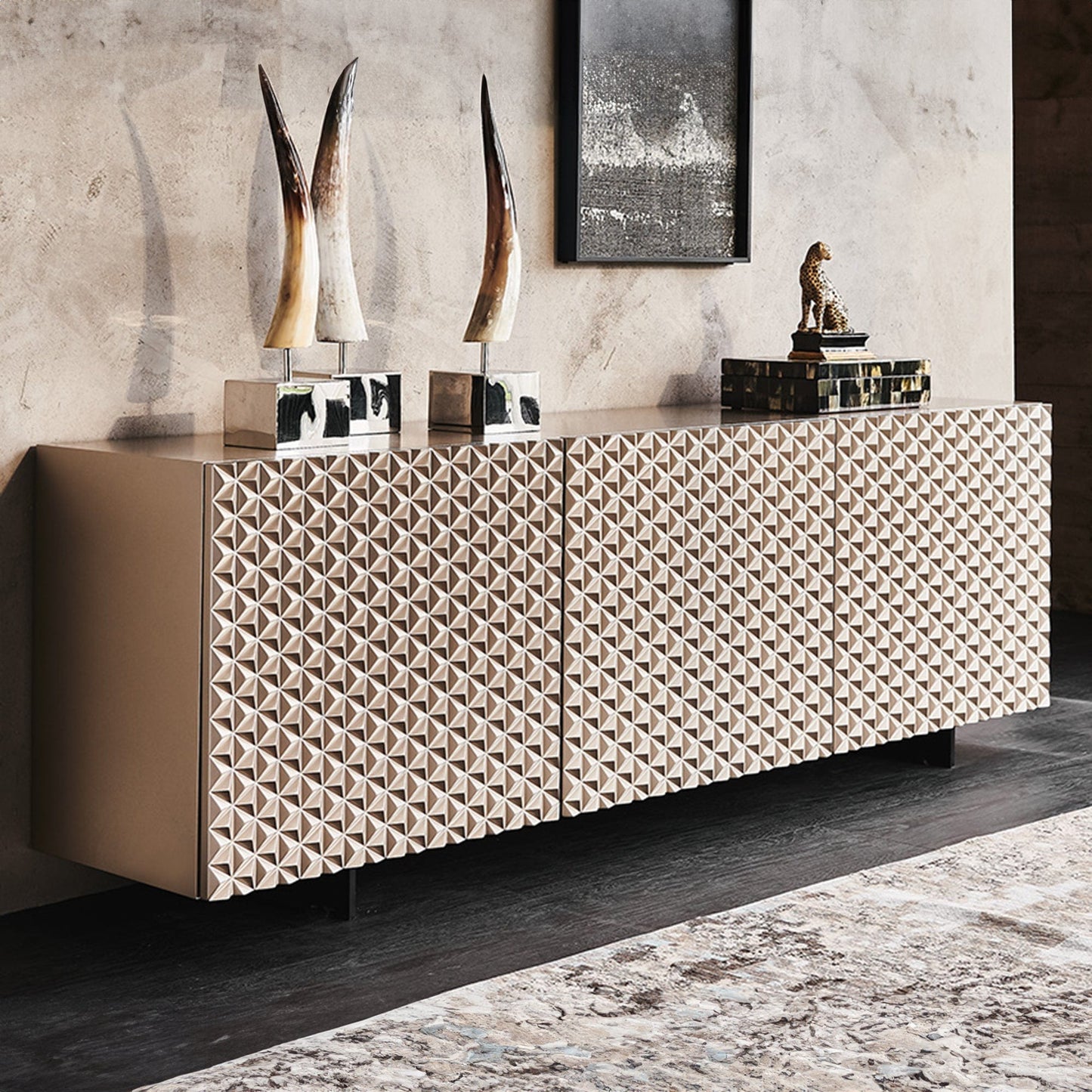 Cattelan Italia Royalton - 3 Door Sideboard, Titanium