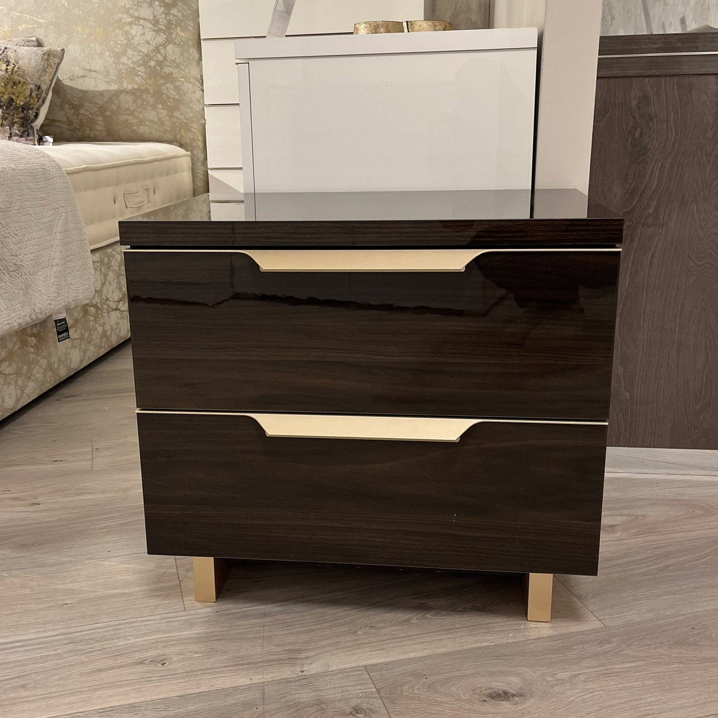Sahara - Mini Night Table In Dark Walnut - Item As Pictured