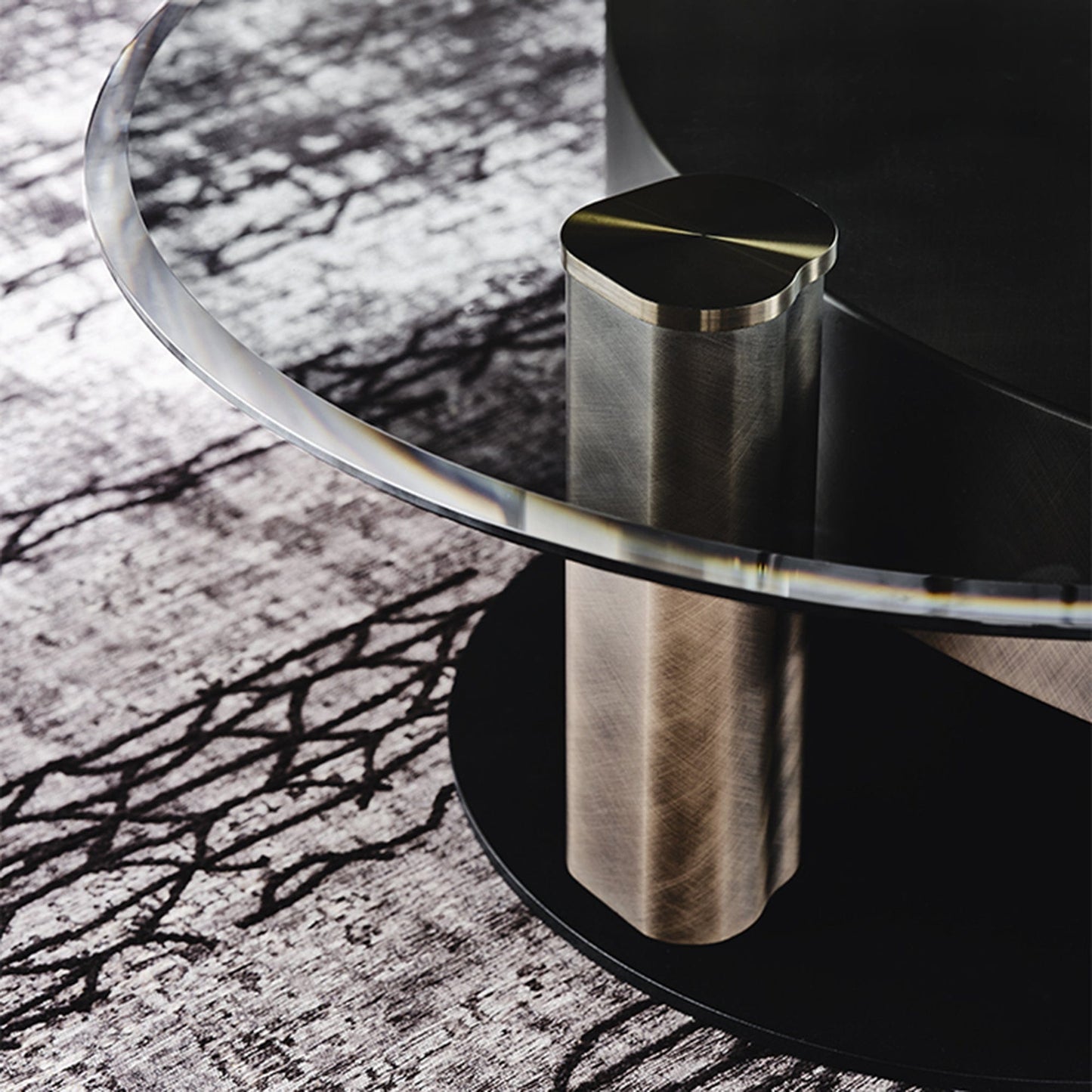 Cattelan Italia Arena - Swivel Bond Coffee Table In Lacquered Steel