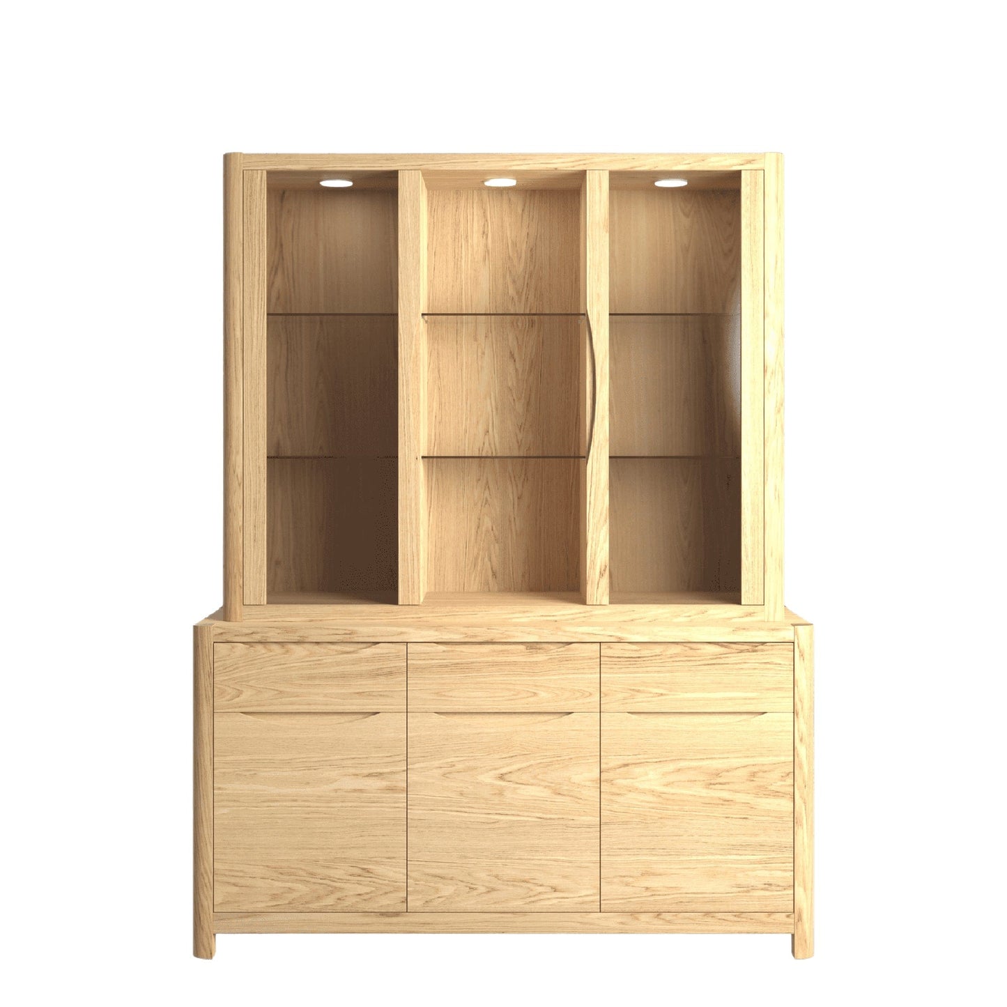 Arden - Display Top For 3 Door Sideboard, Solid Oak