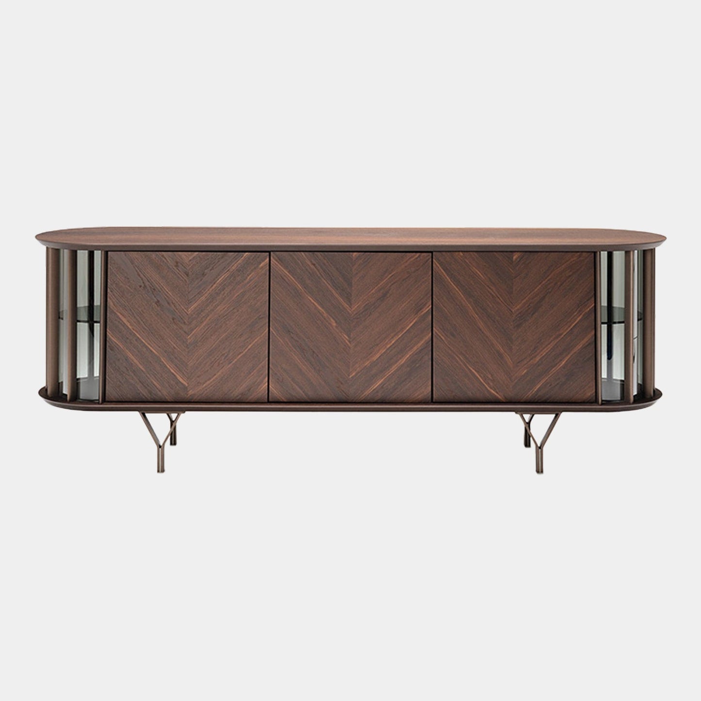 Cattelan Italia Costes - Sideboard With Metal Inserts and Wooden Frame