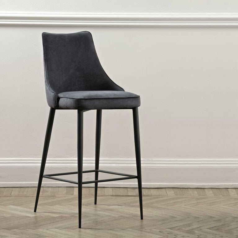 Bontempi Clara - Low Bar Stool In Premium Eco Leather