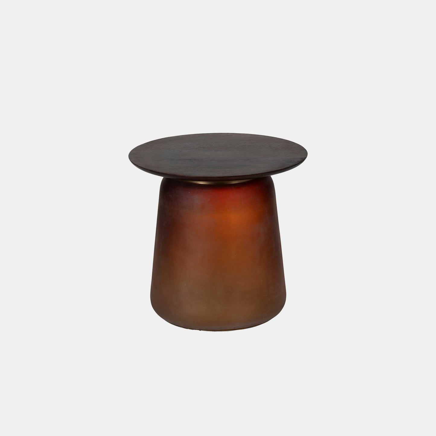 Park - Coffee Table With Amber Glass Base