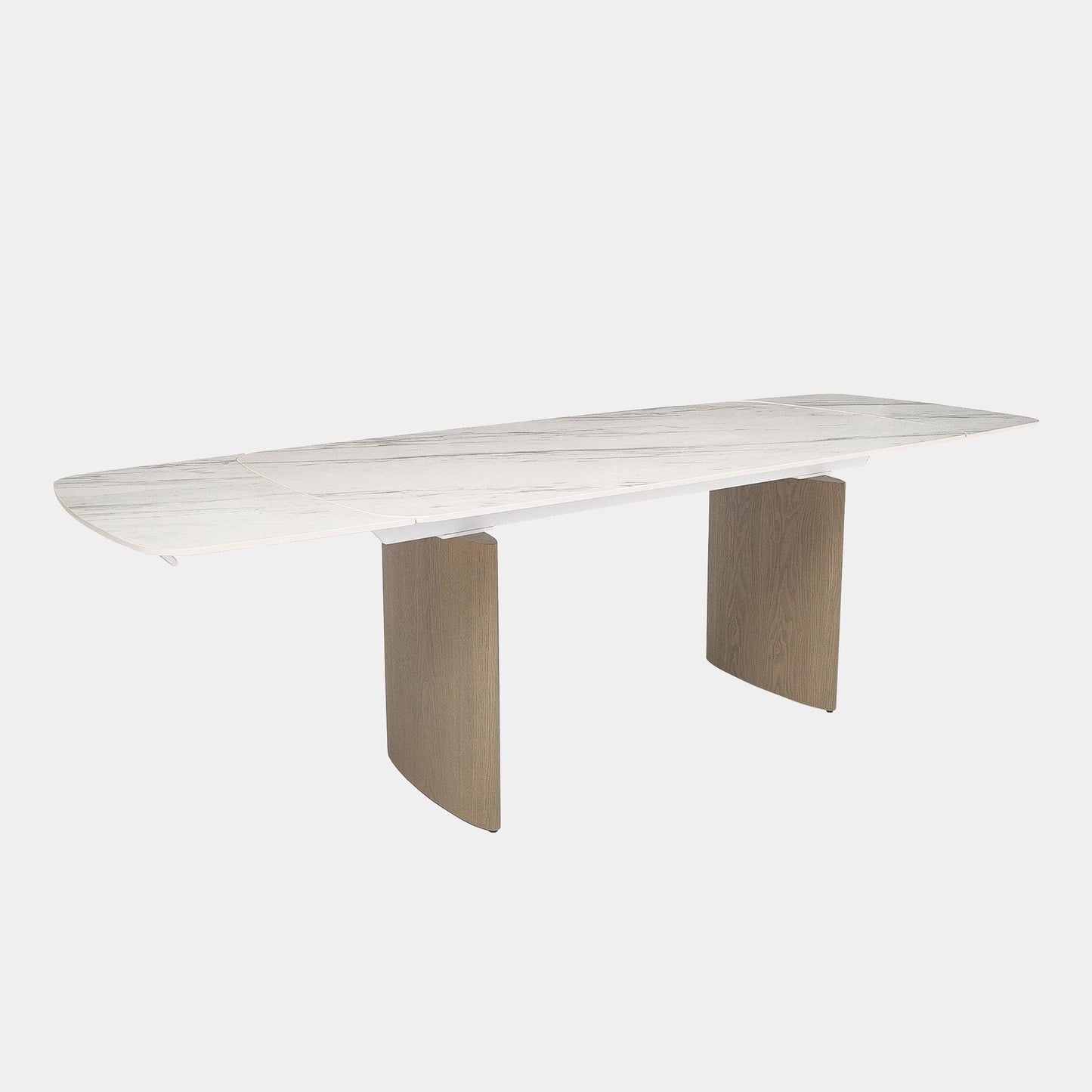 Lucerne - Extending Dining Table, White Marble Effect Top