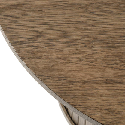 Eden - Round Coffee Table In Smoked Oak Finish