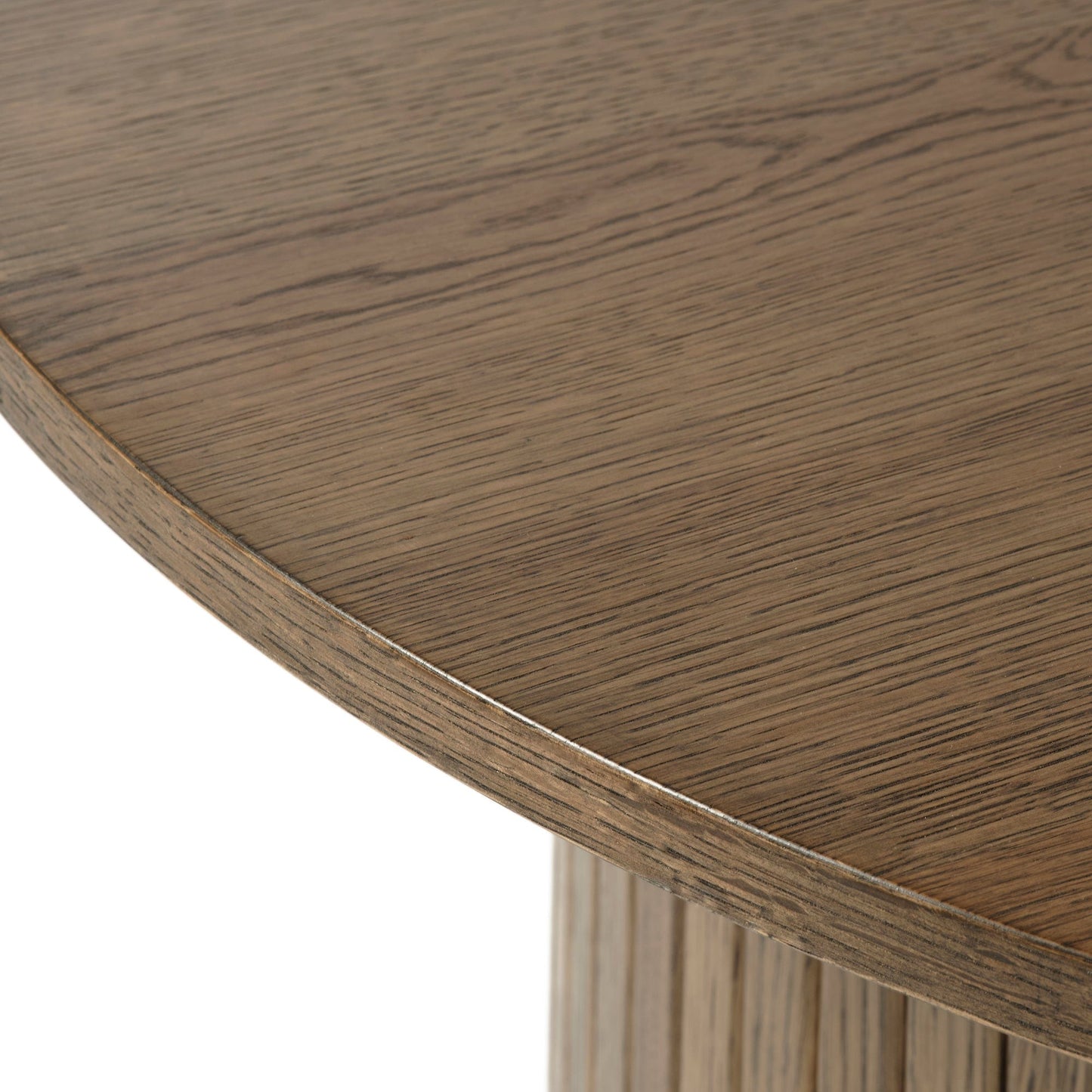 Eden - Round Coffee Table In Smoked Oak Finish