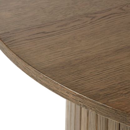 Eden - Round Coffee Table In Smoked Oak Finish