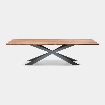 Cattelan Italia - Spyder Dining Table Walnut Canaletto Wood Top