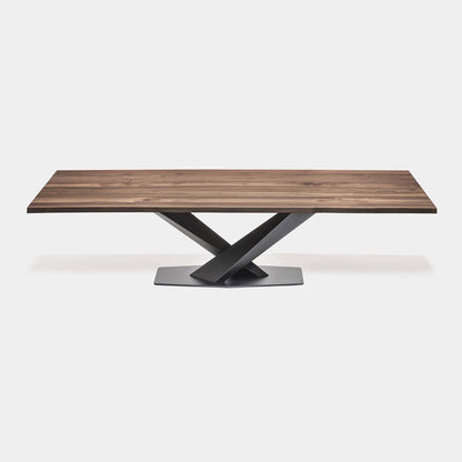 Cattelan Italia - Stratos Dining Table Canaletto Walnut Top