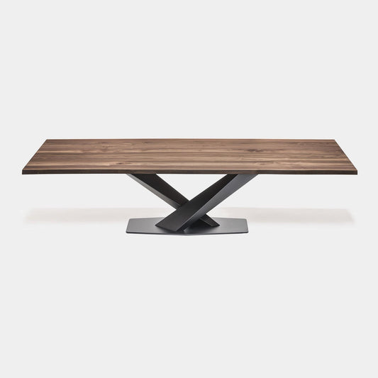 Cattelan Italia - Stratos Dining Table Canaletto Walnut Top