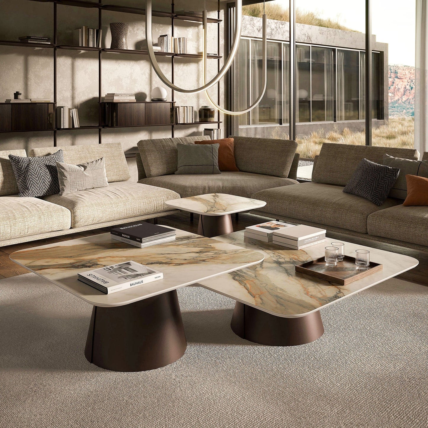 Cattelan Italia Albert - Square Coffee Table In Keramik