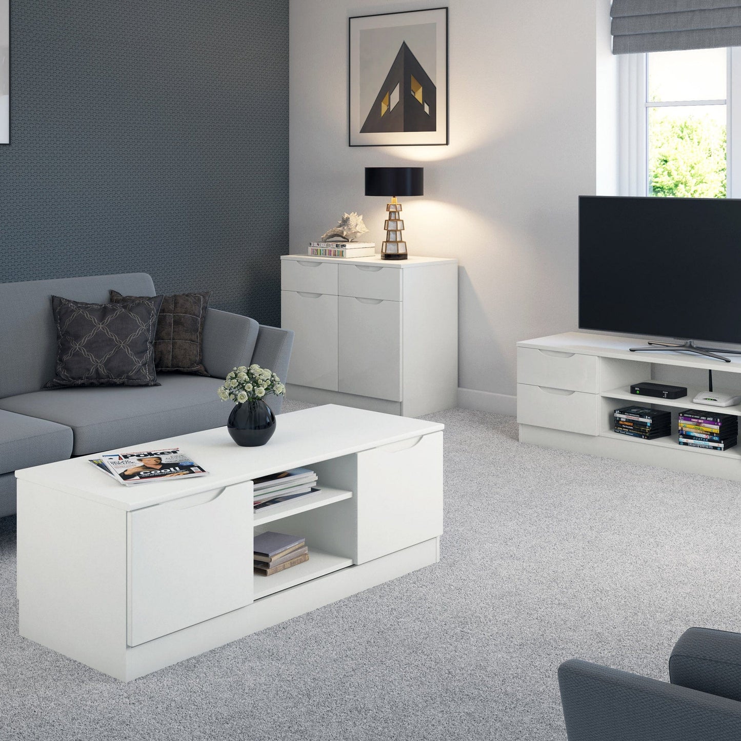 Alton - Media Unit In High Gloss Finish