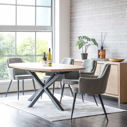 Bergen - Extending Dining Table, Blonde Oak