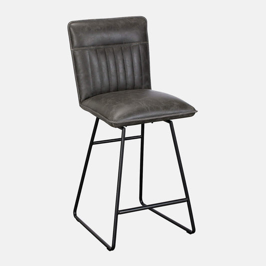Copper - Swivel Bar Stool In PU Leather
