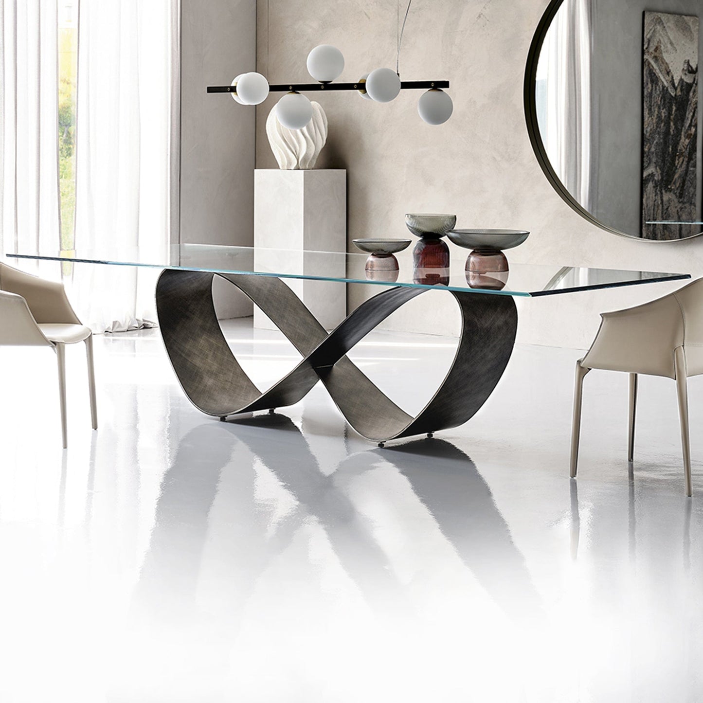 Cattelan Italia - Butterfly Dining Table Glass Top