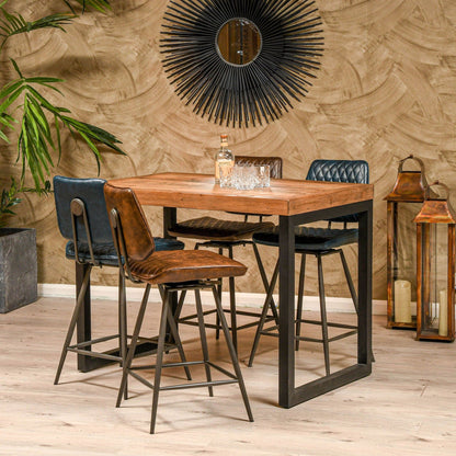 Downtown - Swivel Bar Stool In PU Leather