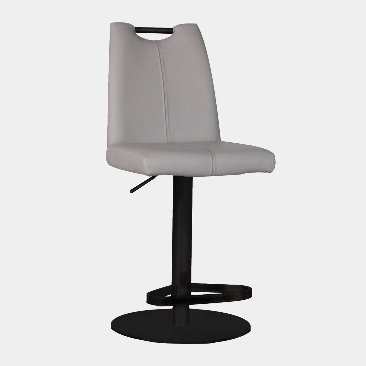 Ede - Bar Stool In PU With Black Metal Base