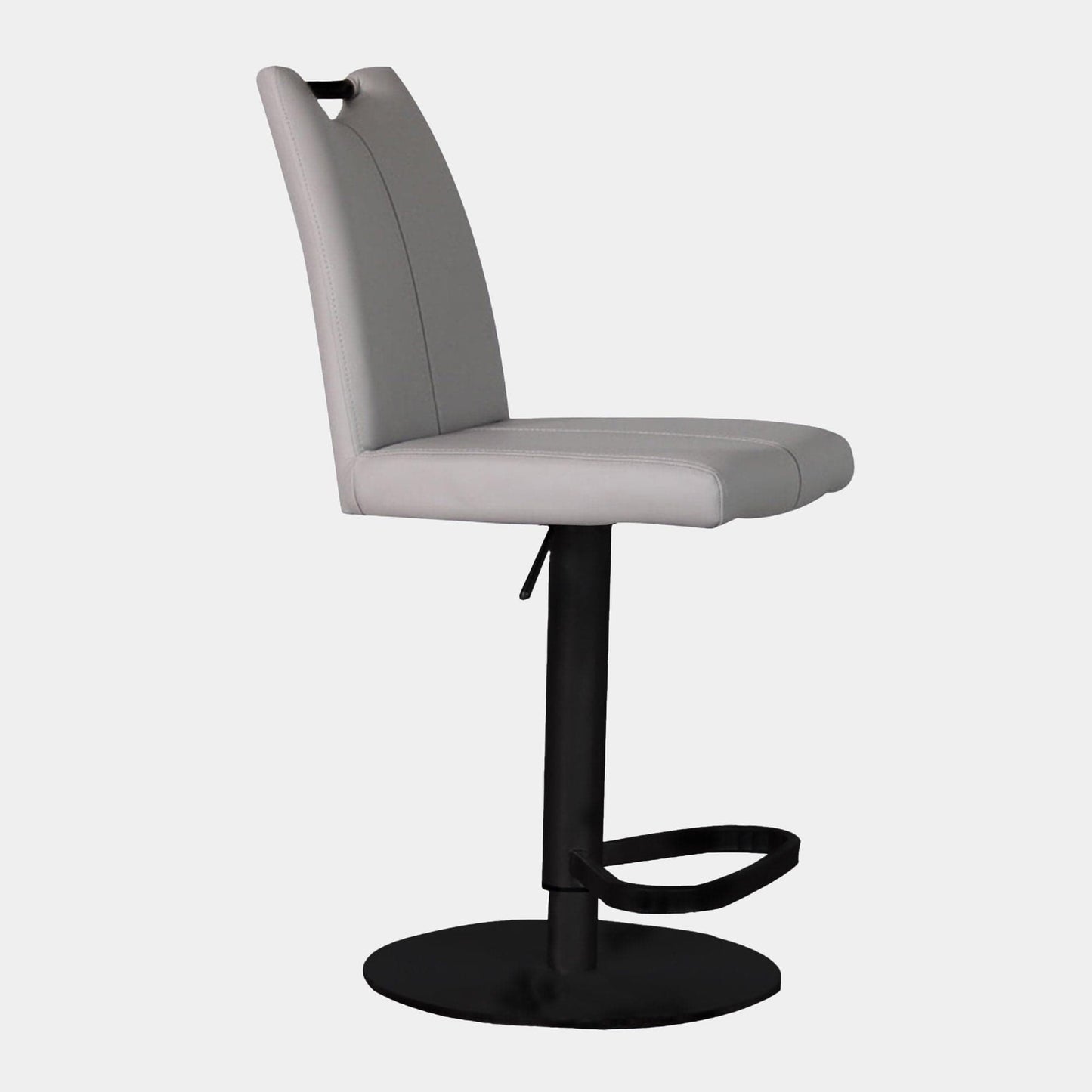 Ede - Bar Stool In PU With Black Metal Base