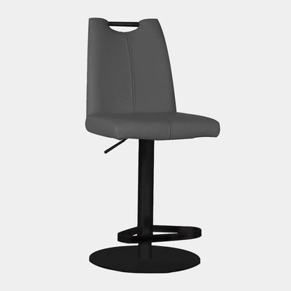 Ede - Bar Stool In PU With Black Metal Base