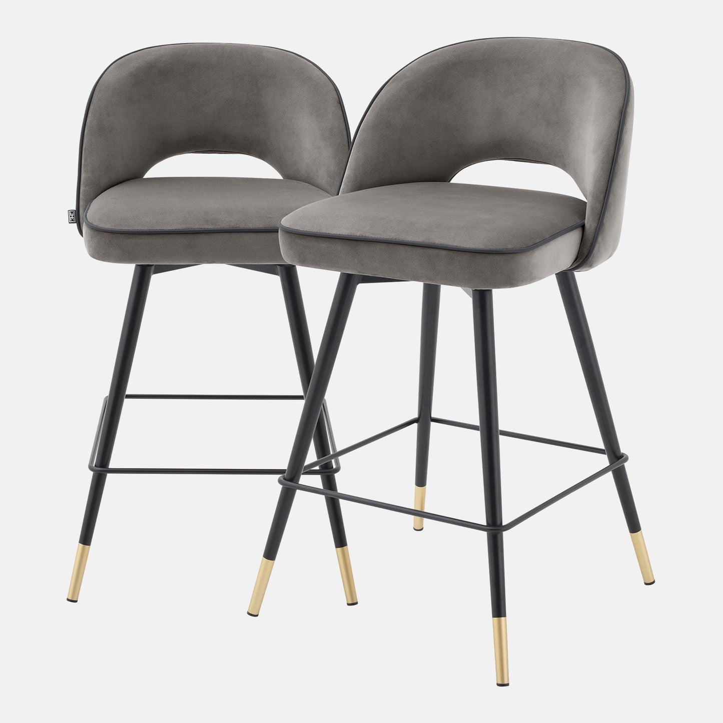 Eichholtz Cliff - Swivel Set Of 2 Counter Stools In Fabric