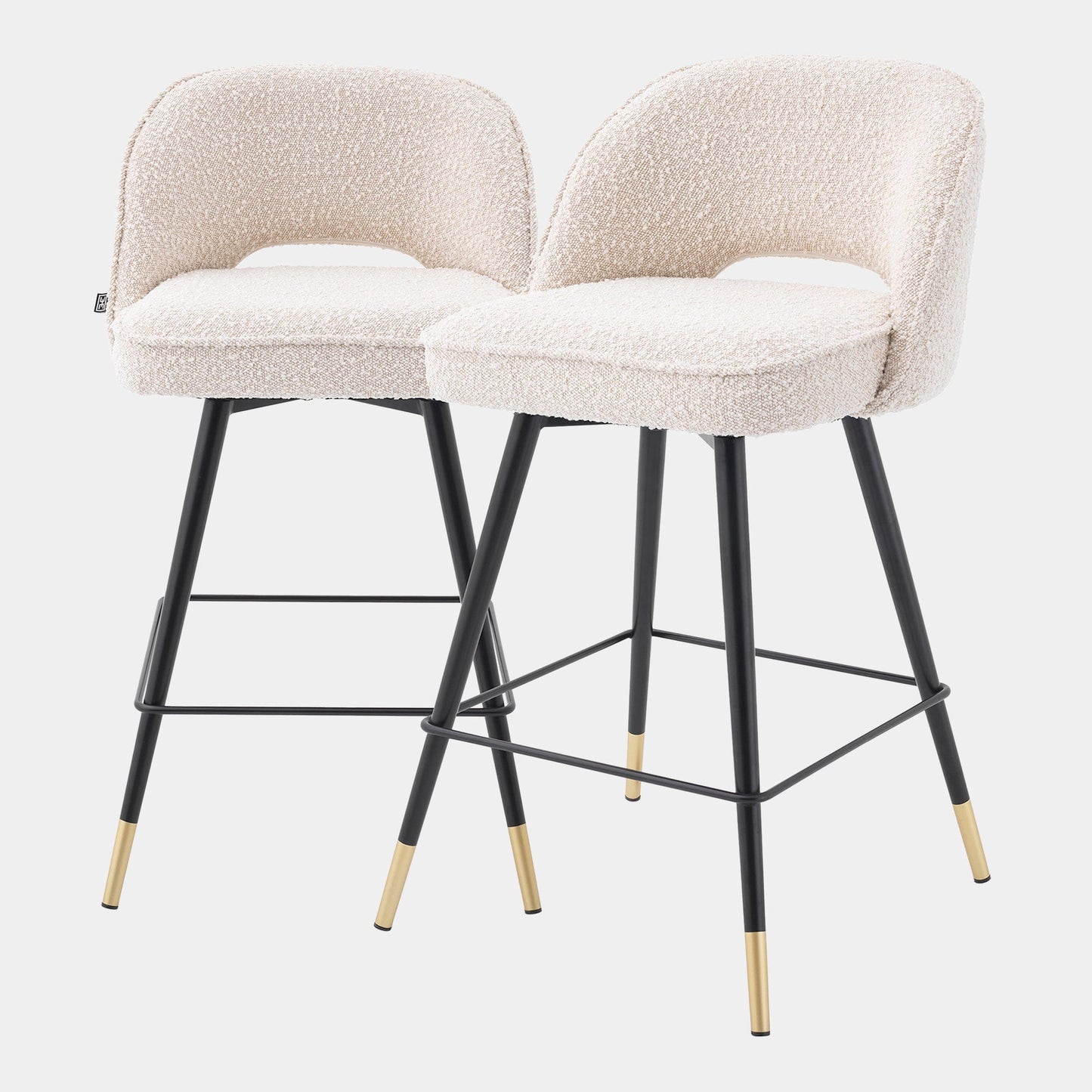 Eichholtz Cliff - Swivel Set Of 2 Counter Stools In Fabric