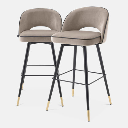 Eichholtz Cliff - Swivel Set Of 2 Barstools