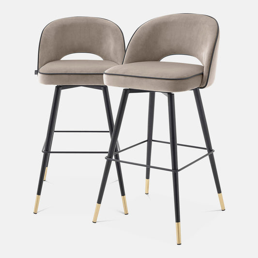 Eichholtz Cliff - Swivel Set Of 2 Barstools