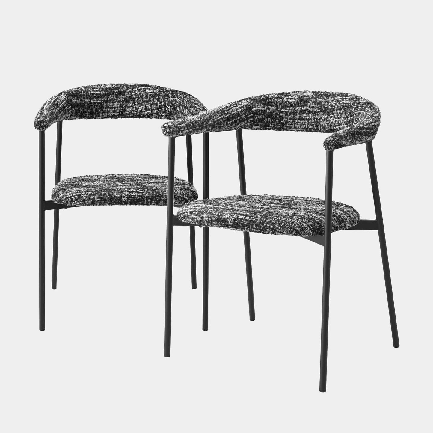 Eichholtz Julio - Set Of 2 Dining Chairs In Boucle Fabric
