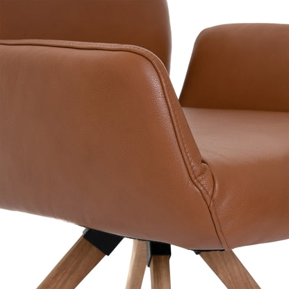 Layla - Swivel Armchair In Leather
