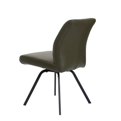 Lily - Swivel Dining Chair In Leather