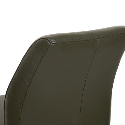 Lily - Swivel Dining Chair In Leather