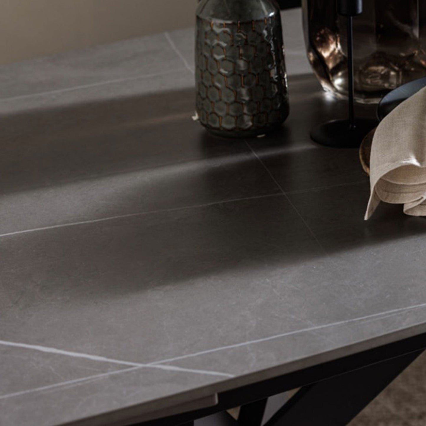 Loire - Extending Dining Table, Stone Effect Top