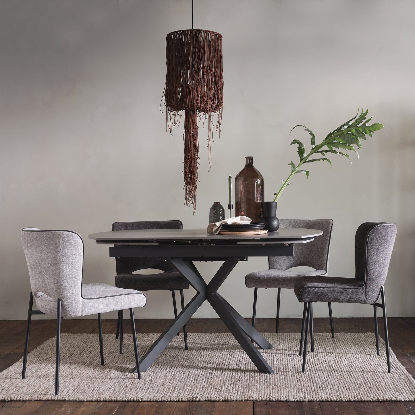 Loire - Extending Dining Table, Stone Effect Top