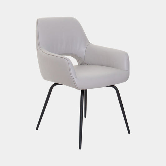 Luna - Swivel Dining Chair In Soleda Leather