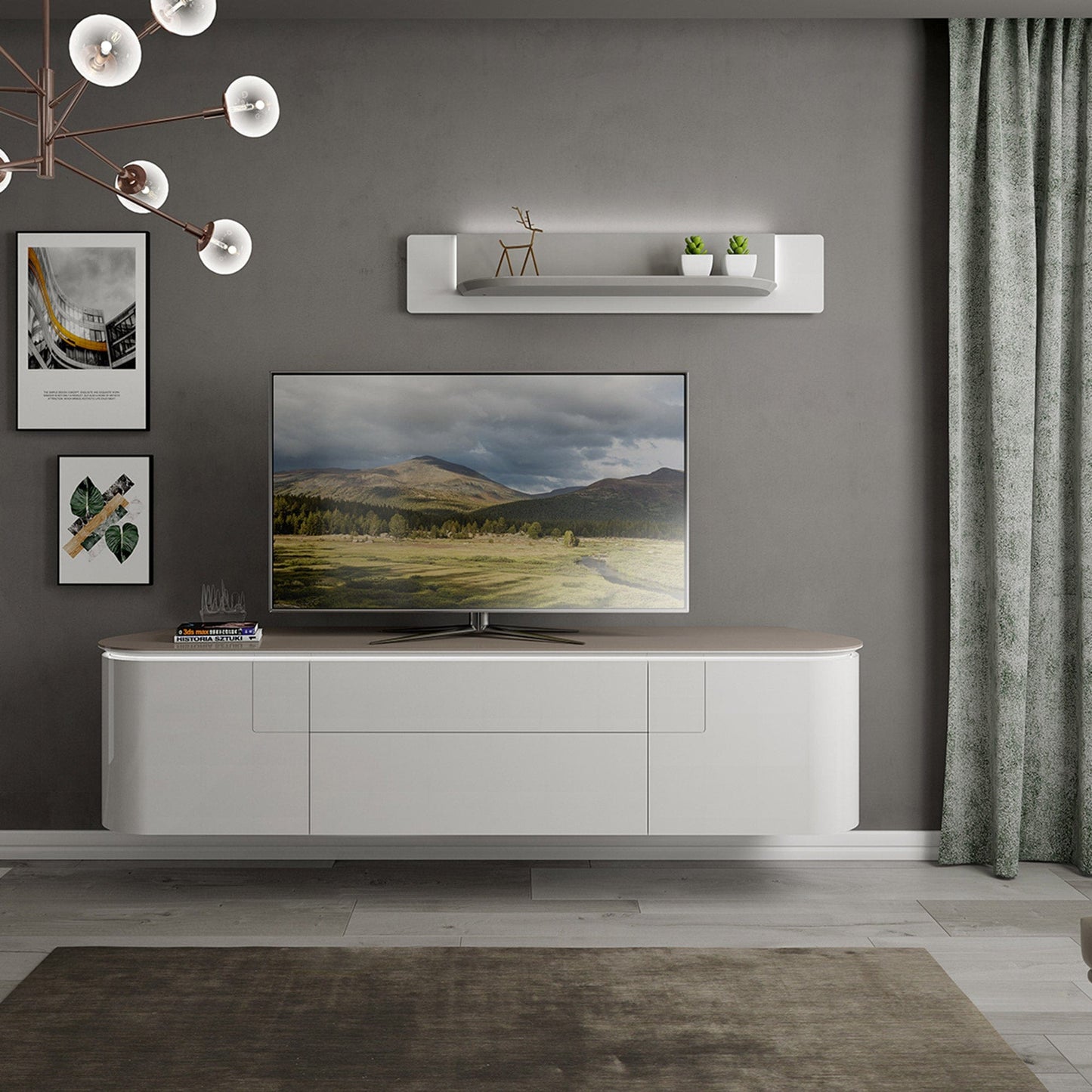 Sierra - TV Unit In Matte Lacquered Finish