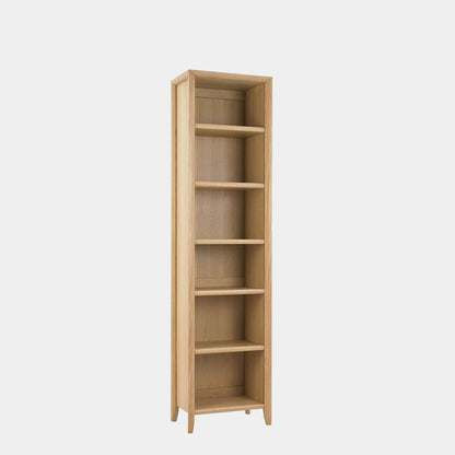 Bremen - Narrow Bookcase, Oak Finish