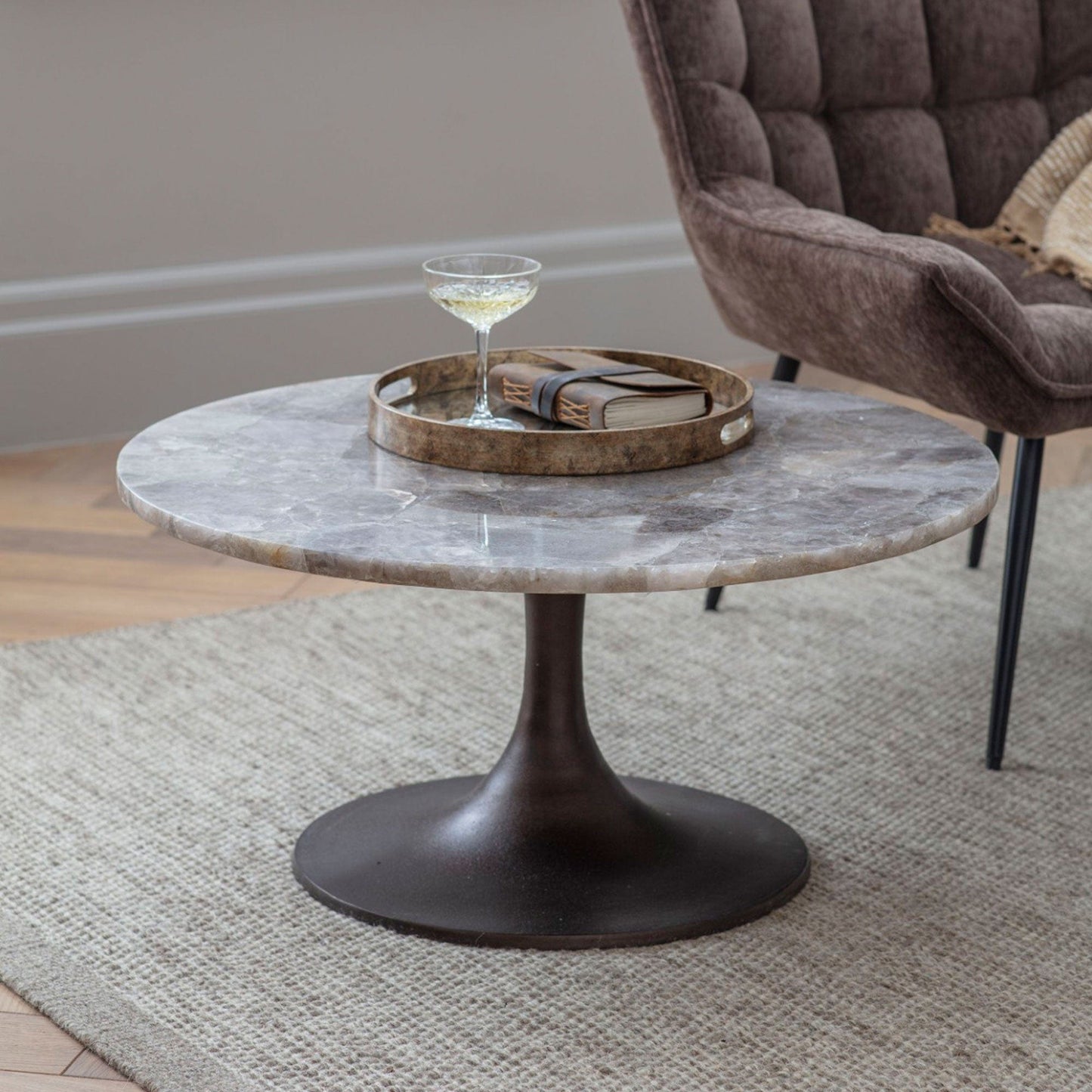 Gemstone - Side Table, Smokey Quartz