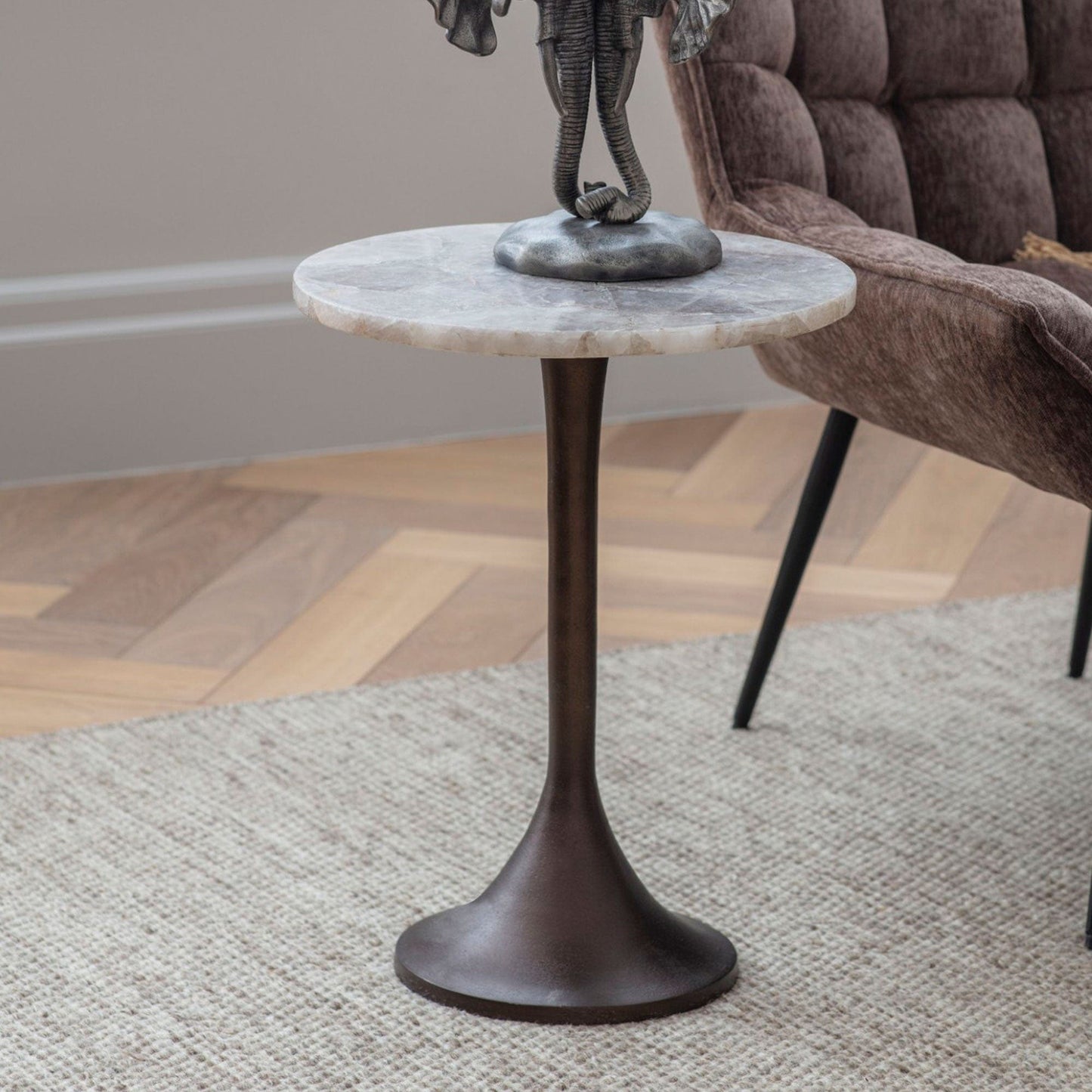 Gemstone - Side Table, Smokey Quartz