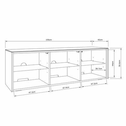 Paragon - 150cm TV Unit In High Gloss