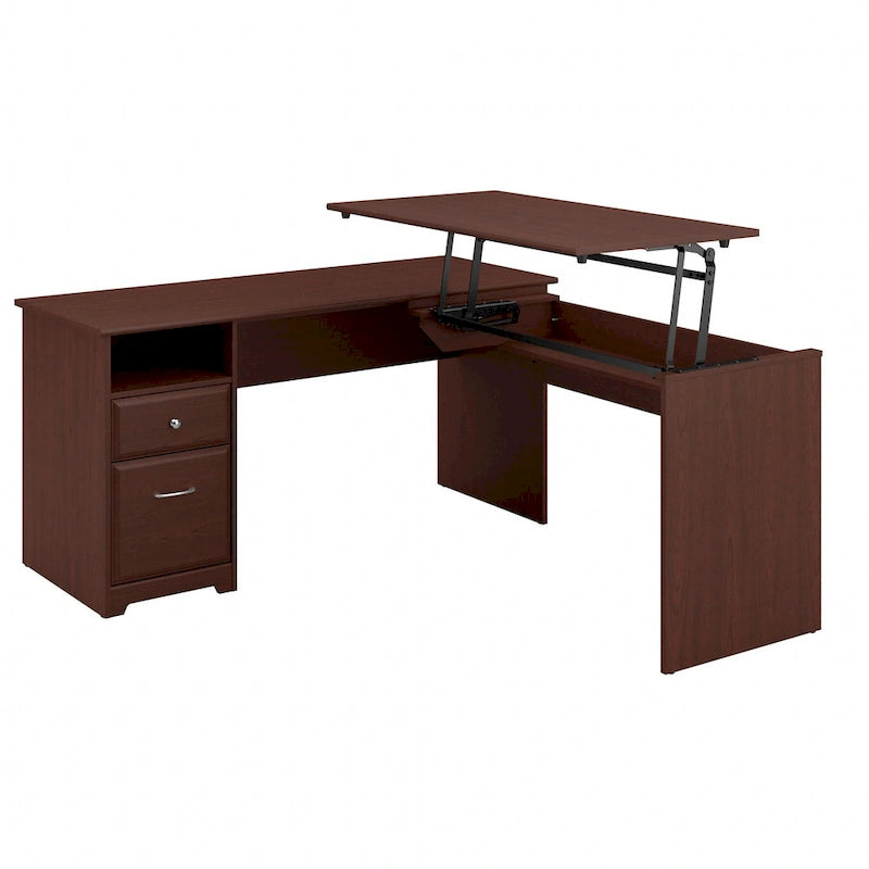 60W 3-position L-shaped Sit to Stand Desk by Bush Furniture