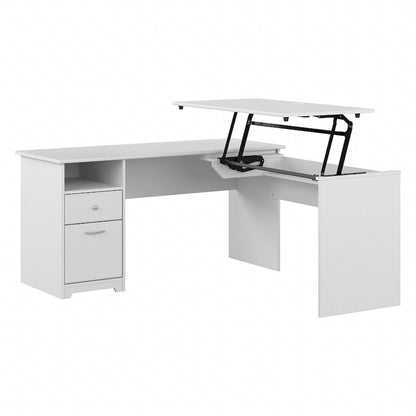 60W 3-position L-shaped Sit to Stand Desk by Bush Furniture