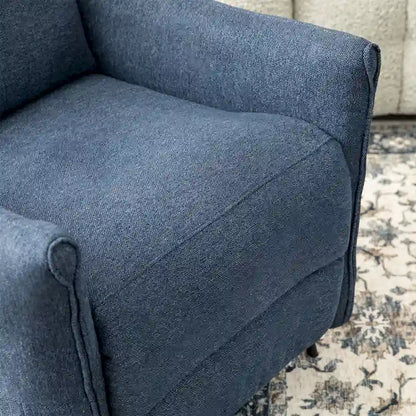 Glitzhome 41H Fabric Push Back Recliner With Ergonomic Segmented Back