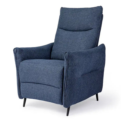 Glitzhome 41H Fabric Push Back Recliner With Ergonomic Segmented Back