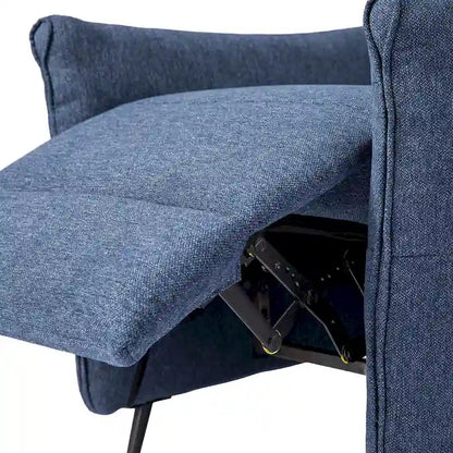 Glitzhome 41H Fabric Push Back Recliner With Ergonomic Segmented Back