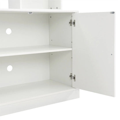 4-Piece Wall Unit Entertainment Center Set with Bookshelf , Versatile TV Stand with Adjustable Shelf, Media Console with Bridge