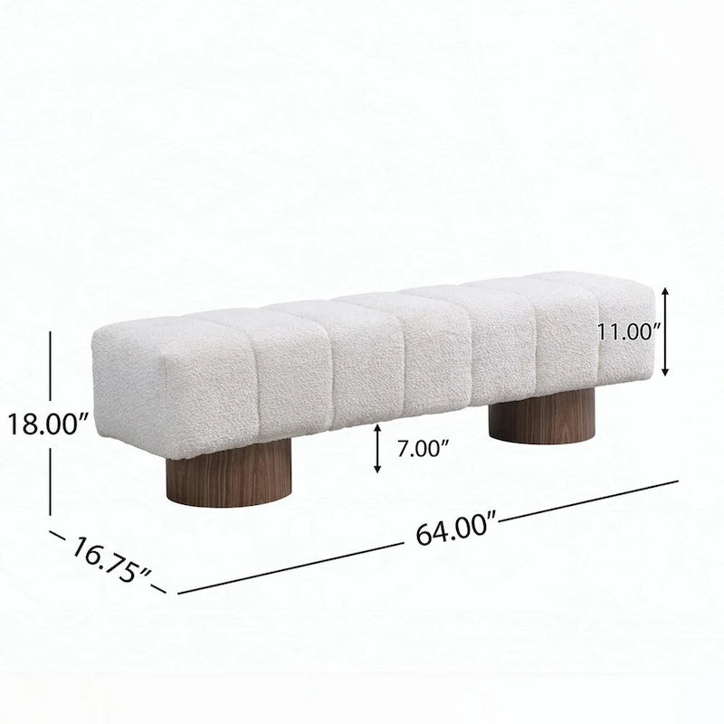 No-Assembly End of Bed Entryway Bench Ottoman