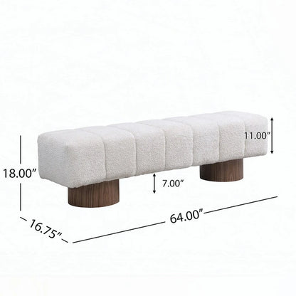 No-Assembly End of Bed Entryway Bench Ottoman